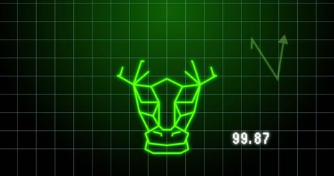 Geometric Bull Digital Financial Interface - Download Free Stock Images Pikwizard.com
