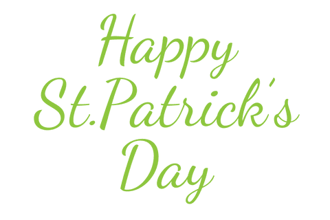 Happy st. Patrick's day text on transparent background vector