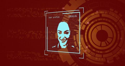 Biometric Facial Recognition Technology Interface - Download Free Stock Images Pikwizard.com