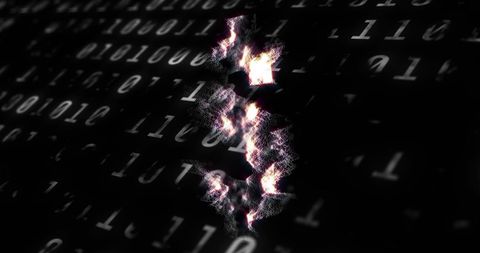 Glowing Data Stream with Fractured Dollar Symbol - Download Free Stock Images Pikwizard.com