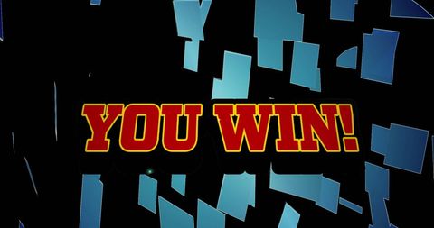 Digital Interface with Bold 'You Win' Text