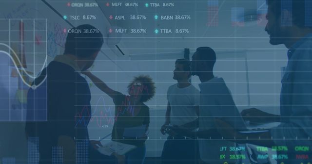 Team Analyzing Financial Data on Digital Transparent Screen in Modern Office - Download Free Stock Images Pikwizard.com