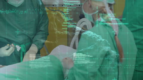 Diverse Doctors Working with Advanced Medical Data Technology