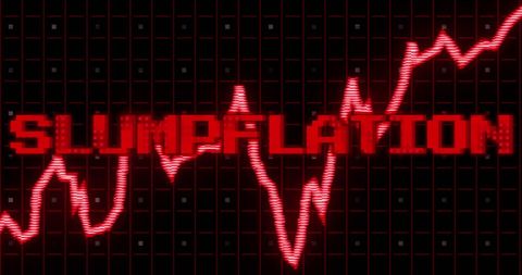 Slumpflation Concept with Graph and Digital Display - Download Free Stock Images Pikwizard.com