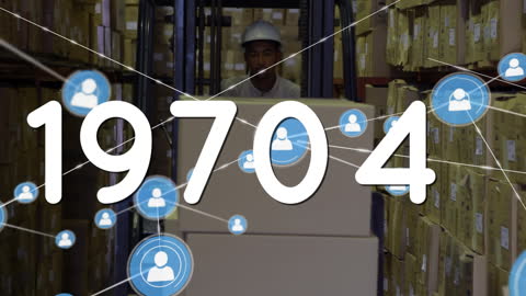 Warehouse Logistics and Data Network Concept