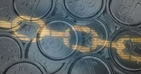 golden security chain imposed over bitcoin background - Download Free Stock Images Pikwizard.com