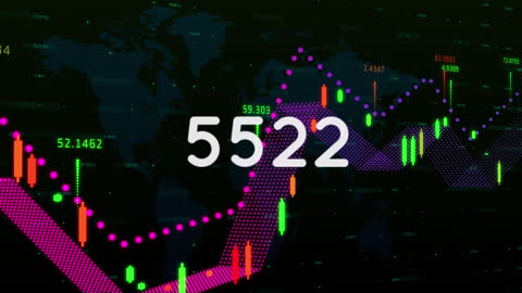 Financial Data Trends with Abstract Digital Animation
