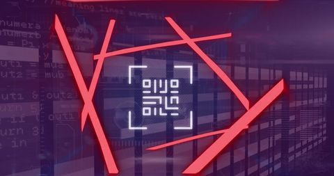 Futuristic Data Processing with QR Code - Download Free Stock Images Pikwizard.com