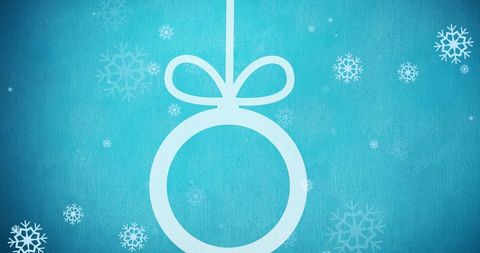 Christmas Bauble Illustration on Snowy Background