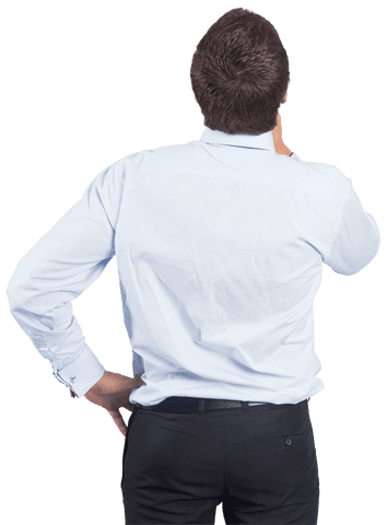 transparent back view businessman touching chin contemplating - Download Free Stock Videos Pikwizard.com