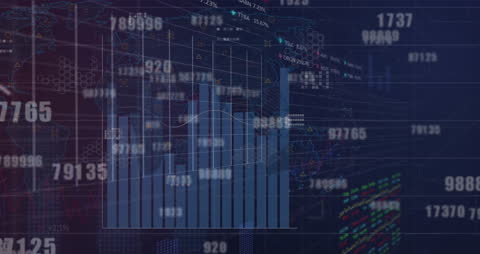 Dynamic Financial Data Display with World Map Overlay