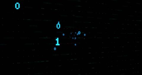 Digital Binary Code on Black Background for Technology Concept - Download Free Stock Images Pikwizard.com