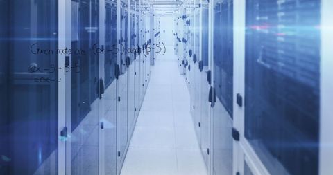 Tech Networking in Futuristic Server Room - Download Free Stock Images Pikwizard.com
