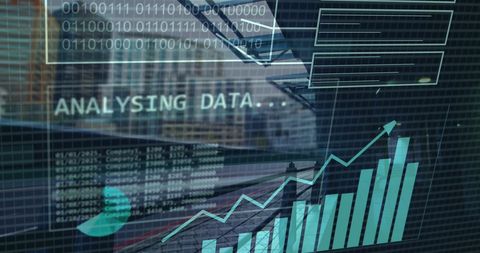 Digital Financial Data Processing in Urban Environment - Download Free Stock Images Pikwizard.com