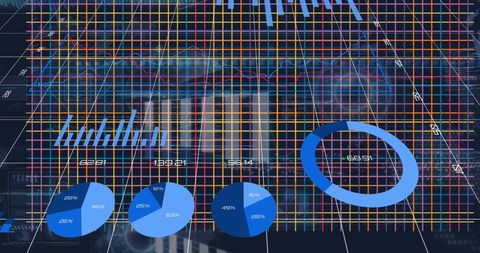 Colorful Digital Data Visualization with Infographics - Download Free Stock Images Pikwizard.com