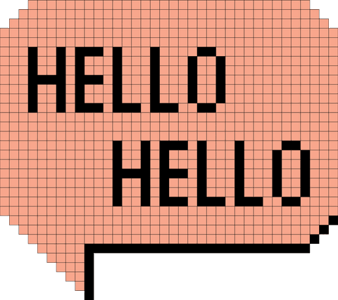 pixel art speech bubble saying hello with transparent background - Download Free Stock Videos Pikwizard.com