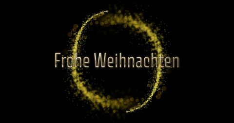 Festive frohe weihnachten golden light circle