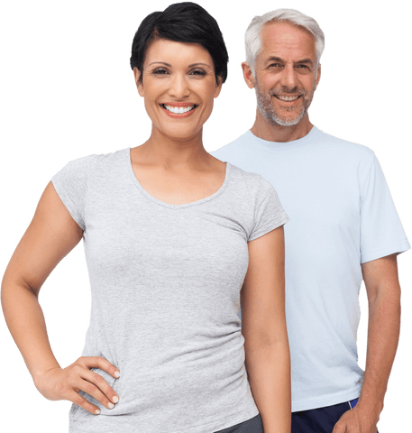 smiling fit older couple in casual sportswear on transparent background - Download Free Stock Videos Pikwizard.com