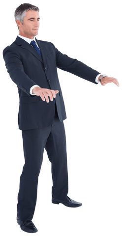 transparent businessman gesturing with arms forward confidently - Download Free Stock Videos Pikwizard.com