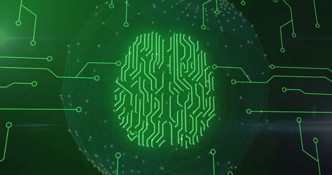 Digital Brain with Circuitry Representing Artificial Intelligence - Download Free Stock Images Pikwizard.com