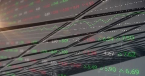 Dynamic Stock Market Graph Overlay on Urban Architecture