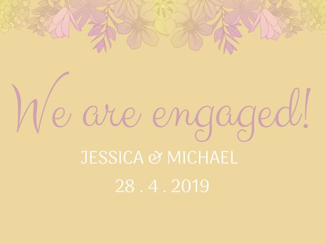 Pastel Floral Engagement Announcement Template for Save-the-Dates - Download Free Stock Templates Pikwizard.com