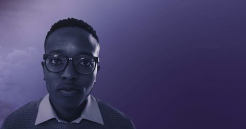 Focused African American Male with Glasses Contemporary Style - Download Free Stock Images Pikwizard.com