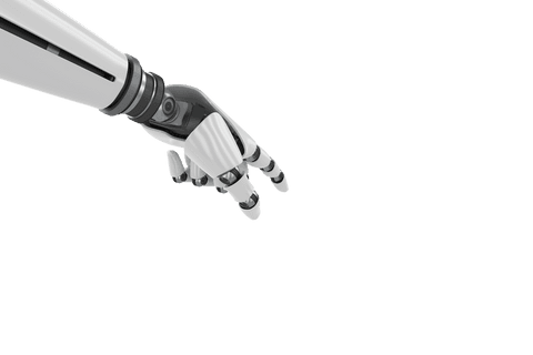 White Robotic Arm Pointing On Transparent Background Features - Download Free Stock Videos Pikwizard.com