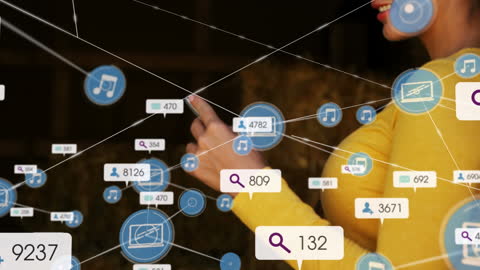Connected Icons Communicating Online with Mobile