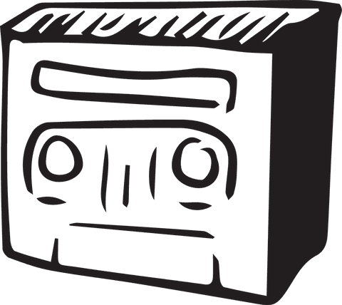 hand drawn tape recorder icon on transparent background - Download Free Stock Videos Pikwizard.com