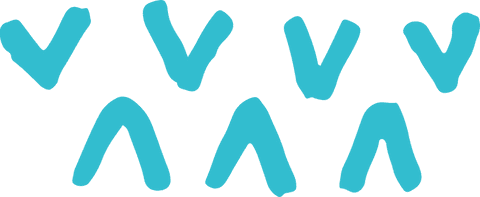 Abstract turquoise chevrons on transparent background