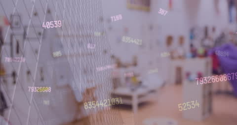 Financial Data Metrics Overly Visualized in Contemporary Shop Environment