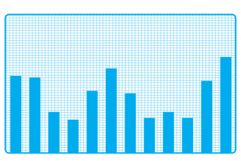 transparent blue bar graph illustration on transparent dotted background - Download Free Stock Videos Pikwizard.com