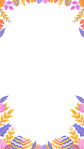 Transparent Easter Frame with Pastel Eggs and Foliage - Download Free Stock Videos Pikwizard.com