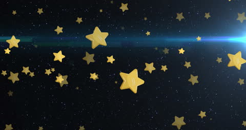 Digital Santa and Reindeers Journey Across Starry Night