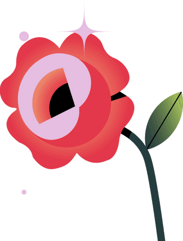 minimal geometric flower with sparkles on transparent background - Download Free Stock Videos Pikwizard.com