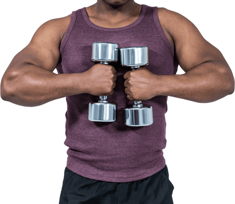 transparent background man lifting dumbbells in gym attire - Download Free Stock Videos Pikwizard.com
