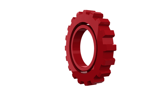 Transparent 3D Red Gear Wheel Mockup on White Background - Download Free Stock Videos Pikwizard.com
