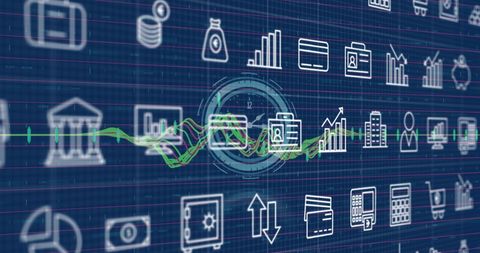 Digital Interfaces and Data Icons Showcasing Technology Concepts - Download Free Stock Images Pikwizard.com