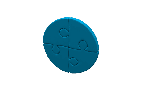 isolated blue circle puzzle on transparent background element - Download Free Stock Videos Pikwizard.com