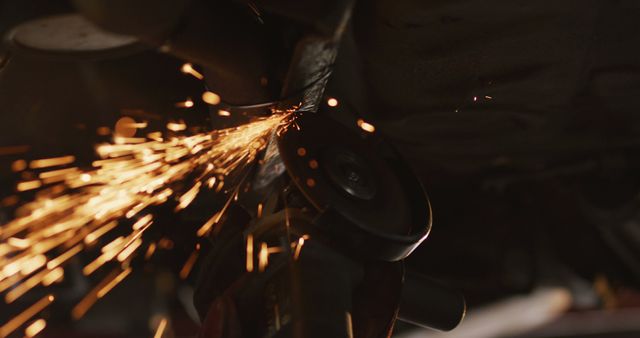 Sparks Flying from Industrial Grinding Wheel in Workshop - Download Free Stock Images Pikwizard.com