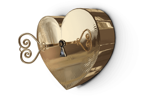 Golden Heart-Shaped Lock with Key on Transparent Background - Download Free Stock Videos Pikwizard.com