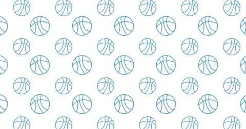 seamless pattern of basketball sport icons on white background - Download Free Stock Images Pikwizard.com