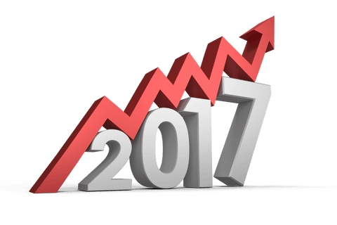 Transparent Vector Illustration of 2017 text with Red Upward Arrow - Download Free Stock Videos Pikwizard.com