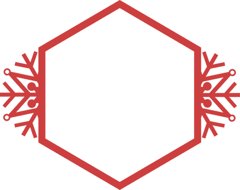 red hexagonal snowflake frame on transparent background - Download Free Stock Videos Pikwizard.com