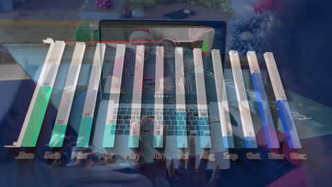 Data Presentation With Diverse Basketball Theme Overlay