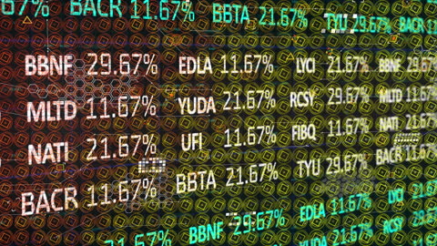 Animated Stock Market Variables in Digital Space