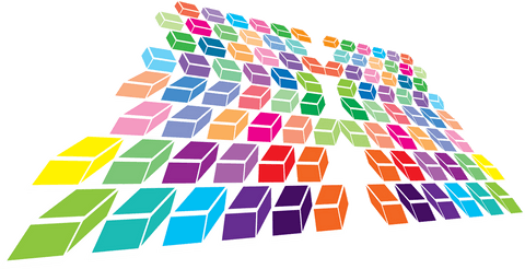vibrant transparent blocks pattern with multicolored shapes - Download Free Stock Videos Pikwizard.com