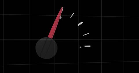 Full Fuel Gauge on Vehicle Dashboard Against Digital Interface - Download Free Stock Images Pikwizard.com