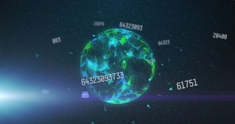 Abstract Digital Globe with Data Connections - Download Free Stock Images Pikwizard.com